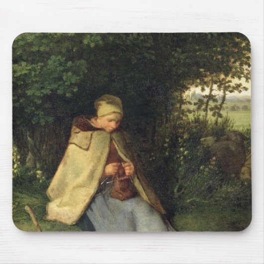 編機械か、着席させたShepherdess 1858-60年 マウスパッド (正面)