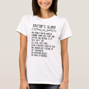 編機械の俗語のおもしろいな編み物 Tシャツ
