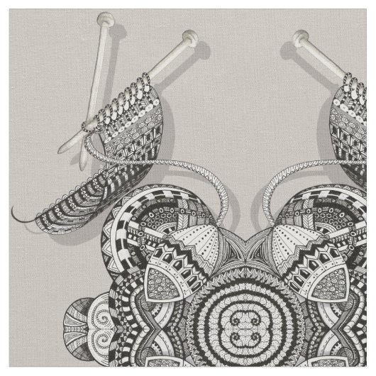 編機械の楽園の落書きの芸術 ファブリック (クローズアップ)