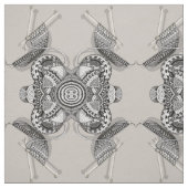 編機械の楽園の落書きの芸術 ファブリック (見本)