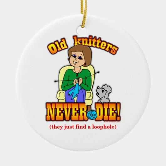 編機械 セラミックオーナメント (正面)