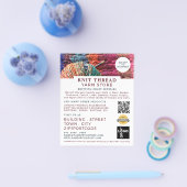 編物、編み物店、糸屋 チラシ (シングル)