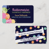 編糸カラフル編み物針職人 名刺 (正面/裏面)