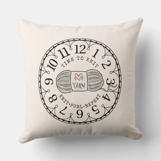 編糸クロック顔 クッション (裏面)