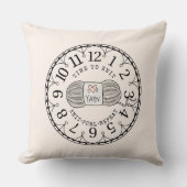 編糸クロック顔 クッション (正面)