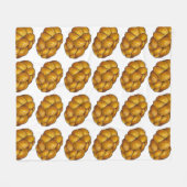 編組シャラブレッドローフユダヤの休日の食べ物 フリースブランケット (正面(横))