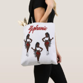 編組ダンサーパーソナライズされたトート(赤) トートバッグ (クローズアップ)