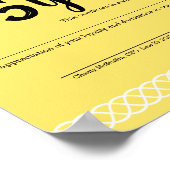 編組ユニバーサル従業員記念日の証明書 ポスター (角)