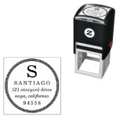 編組ロープモノグラム差出人住所 セルフインキングスタンプ (インサイチュ)