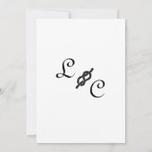 編集される航海のでストライプな結婚式の発表 招待状 (裏面)