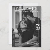 編集カレンダーの雑誌の結婚式の日付を保存 招待状 (正面)