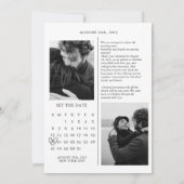 編集カレンダーの雑誌の結婚式の日付を保存 招待状 (裏面)