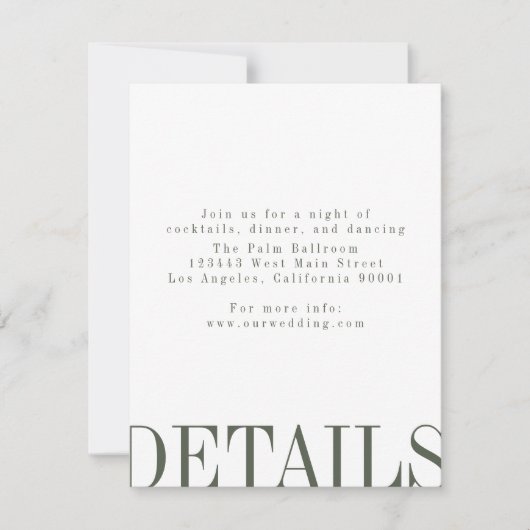 編集スタイルの詳細カード 招待状 (正面)