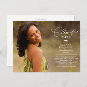 編集スタイル卒業招待状はがき ポストカード (正面/裏面)