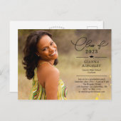 編集スタイル卒業招待状はがき ポストカード (正面/裏面)