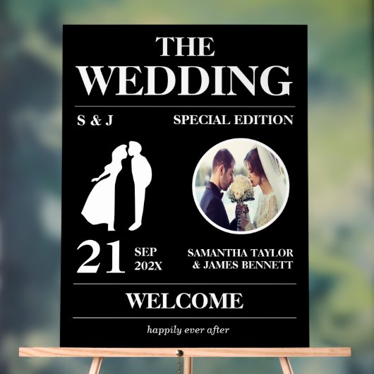 編集スタイル結婚のエントランスディスプレイ アクリルサイン (ニュートラル)