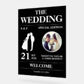 編集スタイル結婚のエントランスディスプレイ アクリルサイン (傾斜)