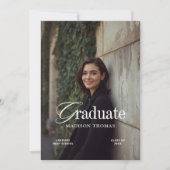 編集デザインの卒業 招待状 (正面)