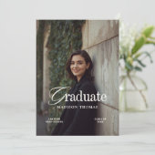 編集デザインの卒業 招待状 (スタンド正面)