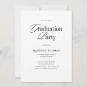 編集デザインの卒業 招待状 (裏面)