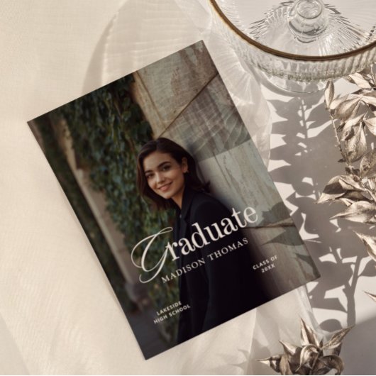 編集デザインの卒業 招待状