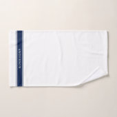 編集パーソナライズされた可能な色のストライプ名前 バスタオルセット (ハンドタオル)