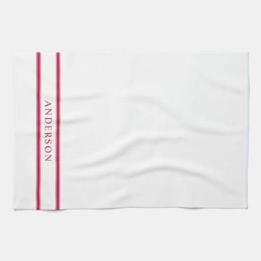 編集パーソナライズされた可能な色の倍ストライプ倍線 キッチンタオル (横)