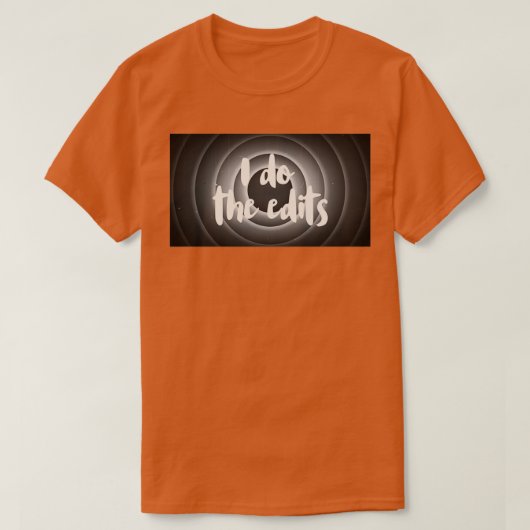 編集ビデオエディタのおもしろい Tシャツ (デザイン正面)