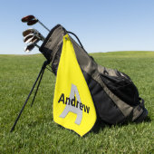 編集ミニマル可能な名前とイニシャルGolf Toolf ゴルフタオル (グリーン)