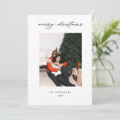 編集モダンスタイルクリスマス写真 シーズンカード (スタンド正面)