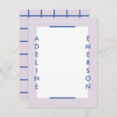 編集モダンタイポグラフィ文房具 – 紫 (正面/裏面)