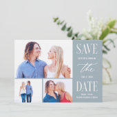 編集モダン可能な色を入力して日付カードを保存 サンキューカード (スタンド正面)