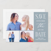 編集モダン可能な色を入力して日付カードを保存 サンキューカード (正面/裏面)