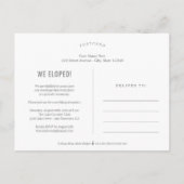 編集モダン可能な色結婚のお知らせのスクリプト ポストカード (裏面)