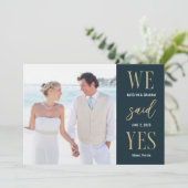 編集モダン可能な色結婚のお知らせの入力 サンキューカード (スタンド正面)