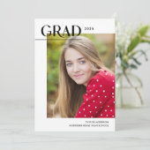 編集モダン2025卒業1写真卒業 招待状 (スタンド正面)