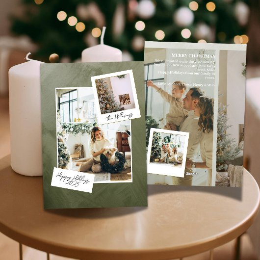 編集写真モダングリッドホリデーカード シーズンカード