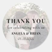 編集写真 ウェディング サンクス ラウンドシール (正面)
