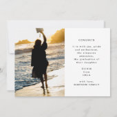 編集可はっきりした能スクリプト大学院生2枚の写真 案内状 (裏面)