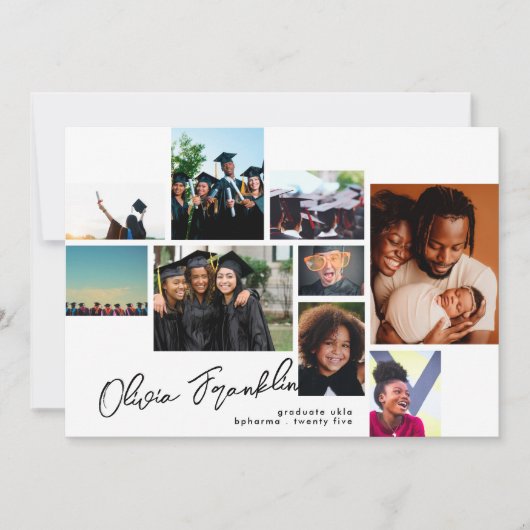 編集可ファンシー能スクリプト数々の大学院PHOTO GRAD 案内状 (正面)