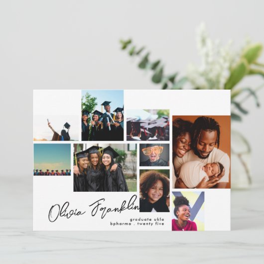 編集可ファンシー能スクリプト数々の大学院PHOTO GRAD 案内状 (スタンド正面)