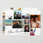 編集可ファンシー能スクリプト数々の大学院PHOTO GRAD 案内状 (正面/裏面)