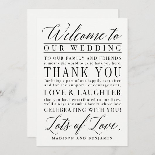 編集可モダン能な色のスクリプトの開始ありがとう サンキューカード (正面/裏面)