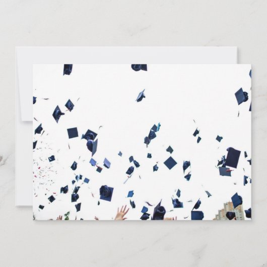 編集可数々の能な写真高校卒業 案内状 (裏面)