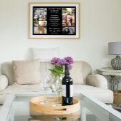 編集可結婚能な40周年フォトコラージュ ポスター