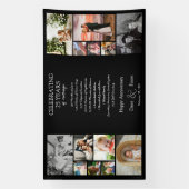 編集可結婚能25周年フォトコラージュ 横断幕 (縦)