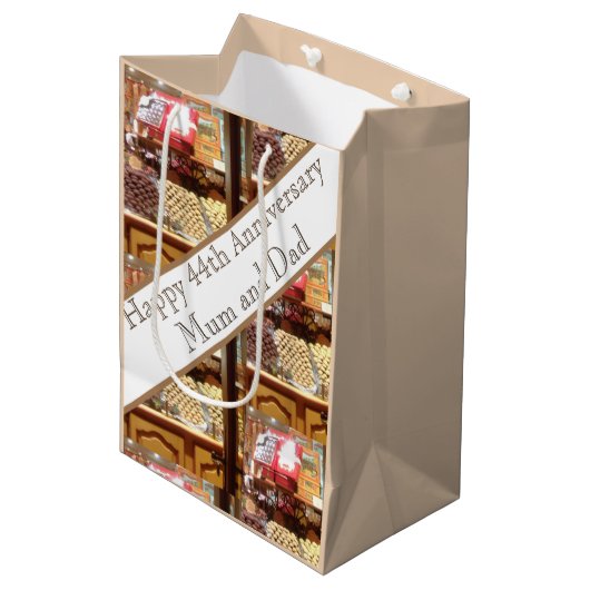 編集可結婚能44周年 ミディアムペーパーバッグ (正面アングル)