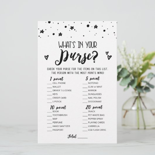 編集可能あなたの財布のブライダルパーティゲームの内容 (スタンド正面)