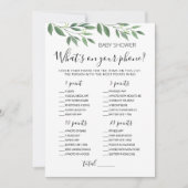 編集可能あなたの電話に何がベビーシャワーカード 招待状 (正面)