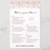 編集可能あなたの電話の何ブライダルシャワーゲーム (正面)